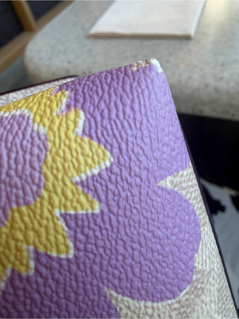 Coach Beige Tote with Purple and Yellow Floral Design - Picture 15 of 16